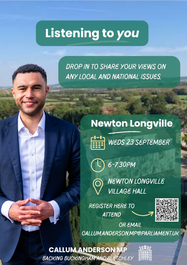 Image of poster about Meet Your MP - Callum Anderson MP